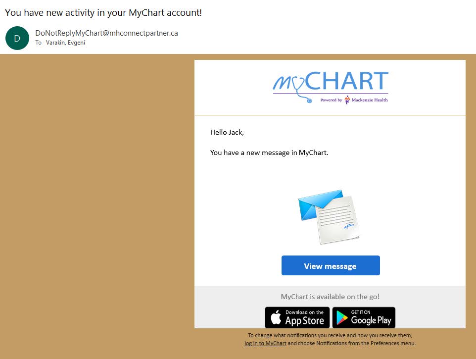 MyChart Casey House Demo